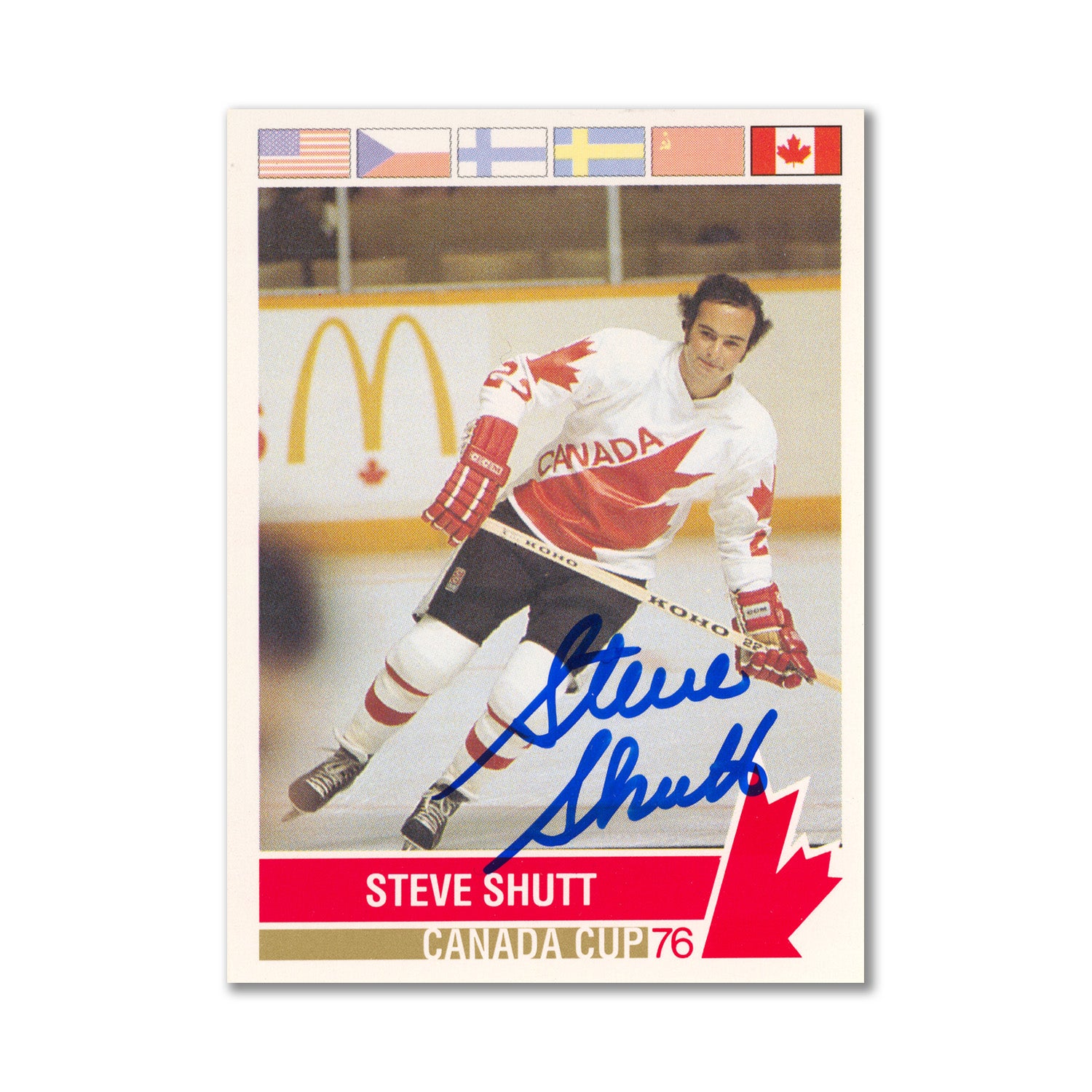  Autographed 1992 Future Trends #183 Steve Shutt Hockey Card 