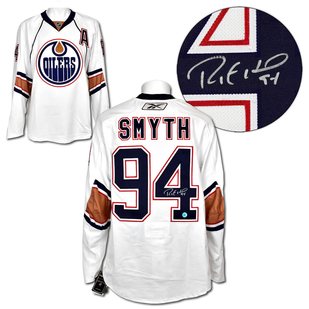 1997-98 Ryan Smyth Game Worn Edmonton Oilers Jersey.  Hockey, Lot  #81875