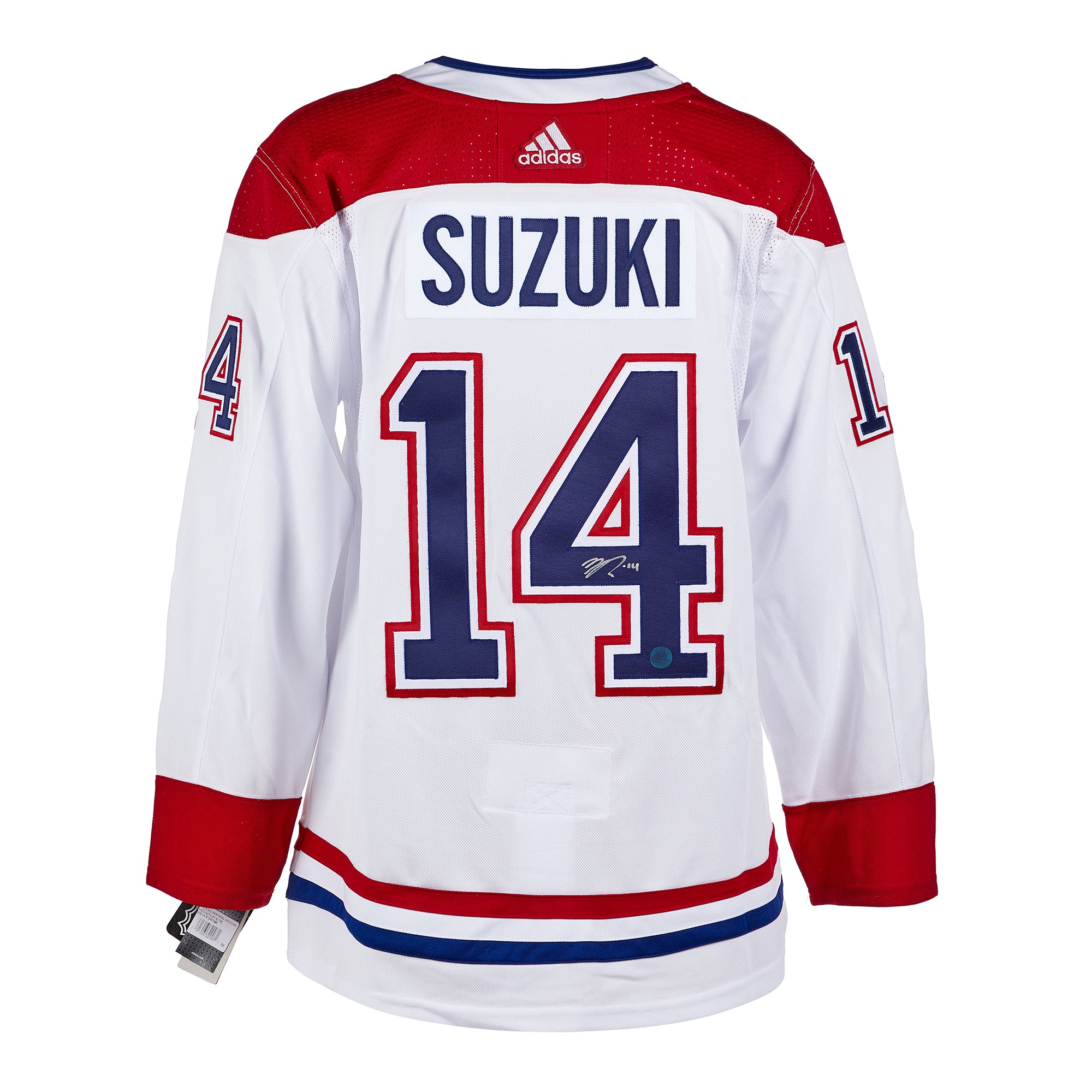  Nick Suzuki Montreal Canadiens Autographed White adidas Jersey 