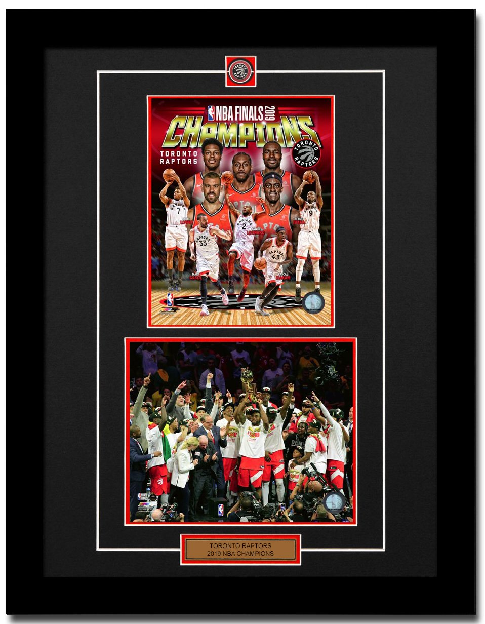  Toronto Raptors 2019 NBA World Champions Basketball Collage 24x28 Frame 