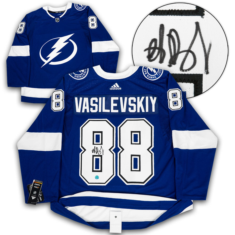  Andrei Vasilevskiy Tampa Bay Lightning Autographed adidas Jersey 