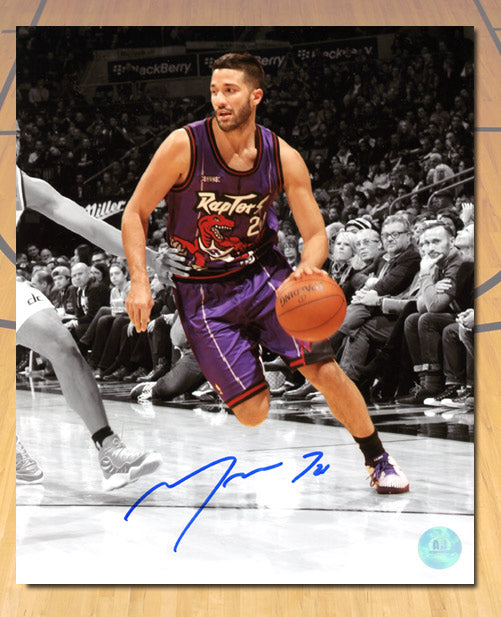  Greivis Vasquez Toronto Raptors Signed Retro Purple Spotlight 8x10 Photo 