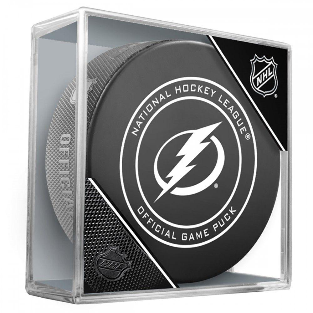  Tampa Bay Lightning Official NHL Game Model Puck In Display Case 