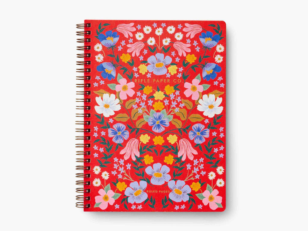 Coral Bright Bouquet Spiral Notebook - journals & notebooks