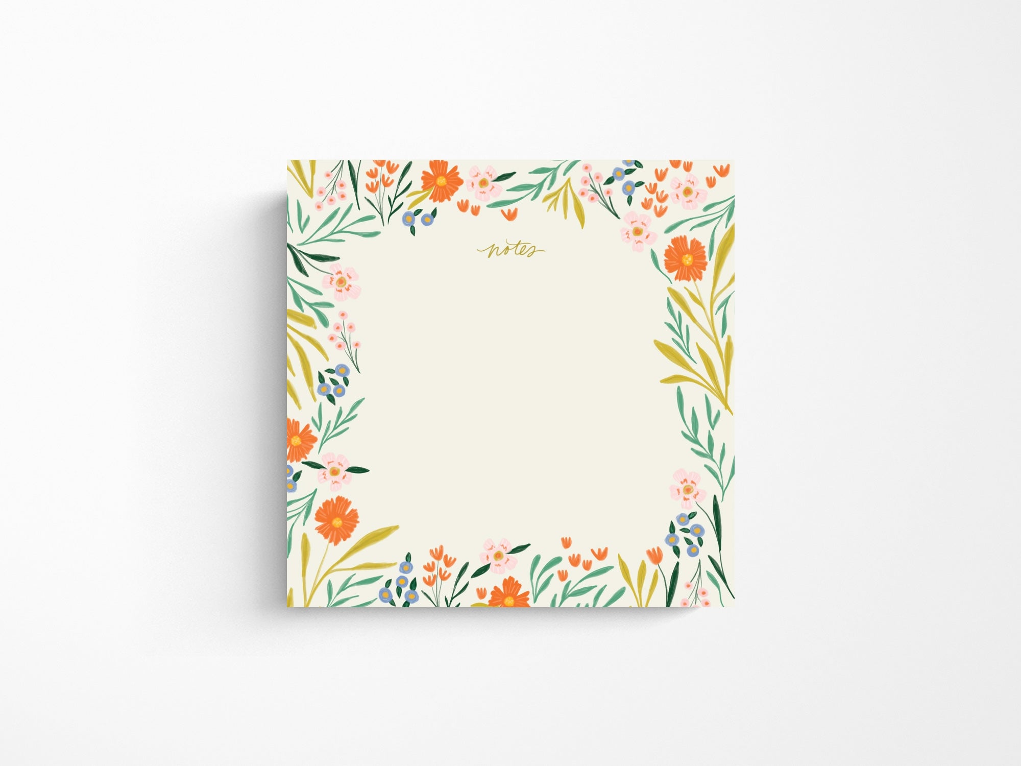 Notes Block Notepad - Floral