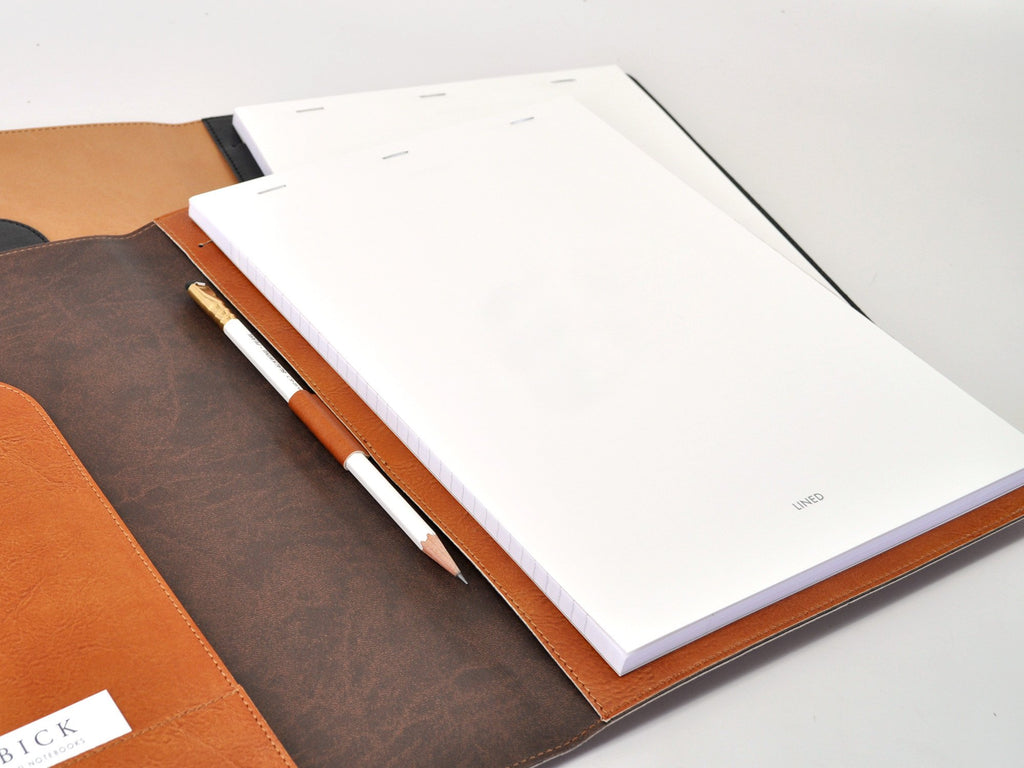 Sleek Padded Italian Leather Padfolio