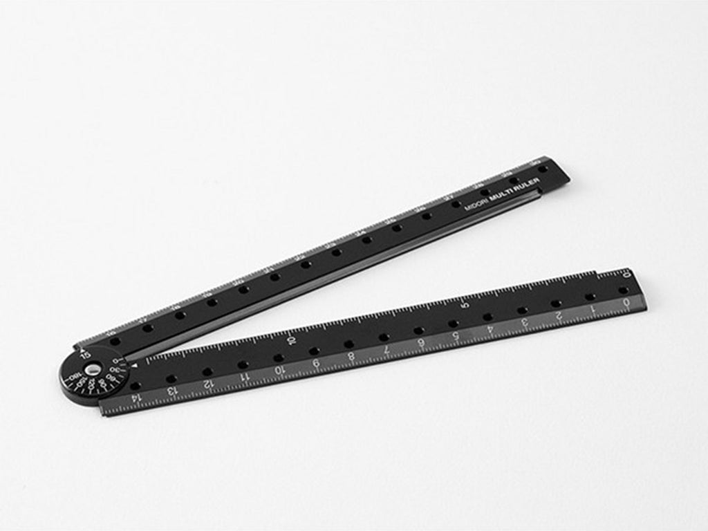 12 Inch Folding Ruler,Multi Acrylic Folding Ruler Angle Measurement Ruler  Clear Flexible Black and White Rulers Adjustable Geometry Measuring Ruler