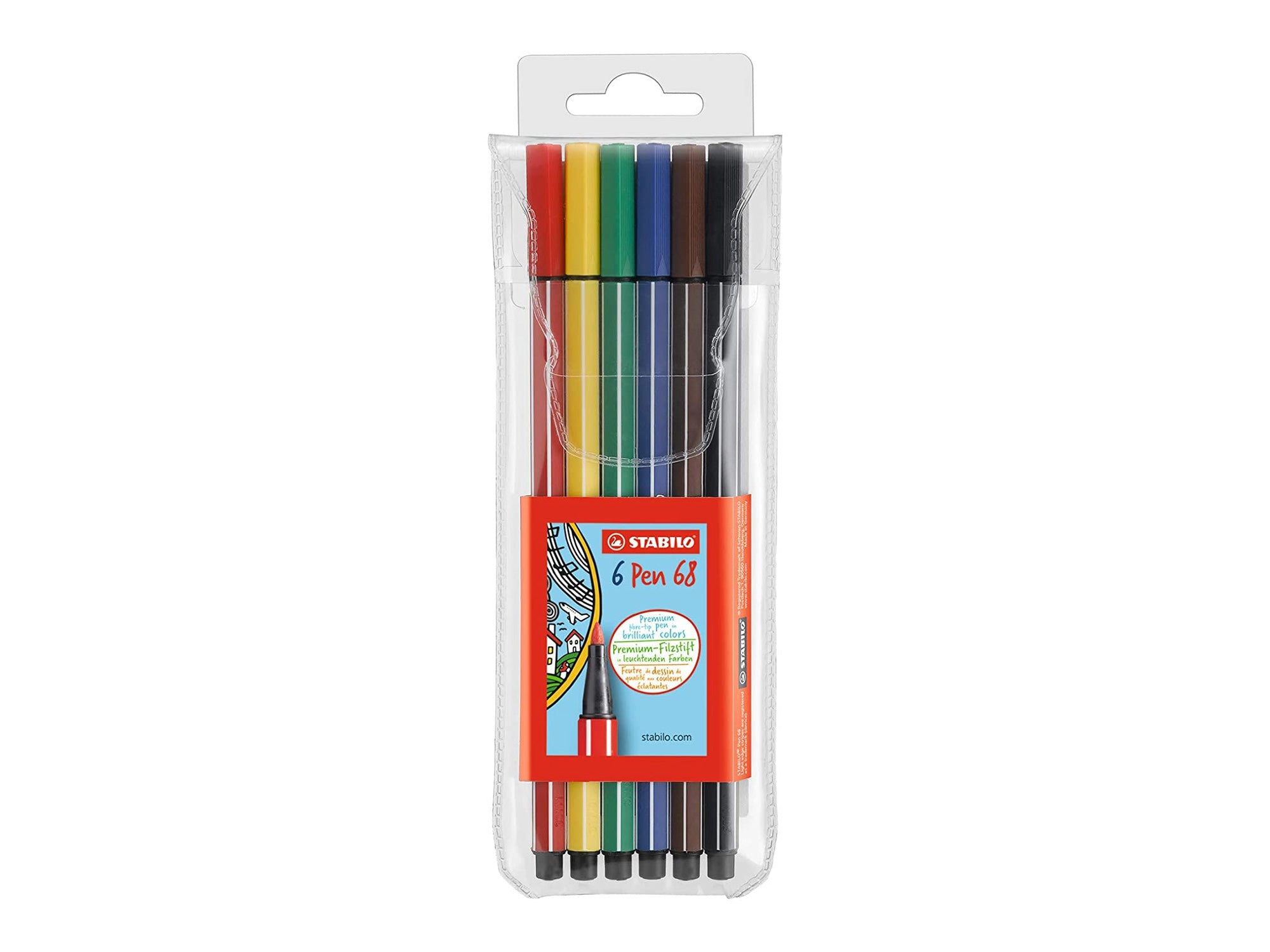 snap Belang belasting Stabilo Pen 68 Brilliant Colors Felt Tip Markers Set of 6 – Jenni Bick  Custom Journals