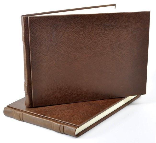 Chestnut Italian Leather Guest Book – Jenni Bick Custom Journals