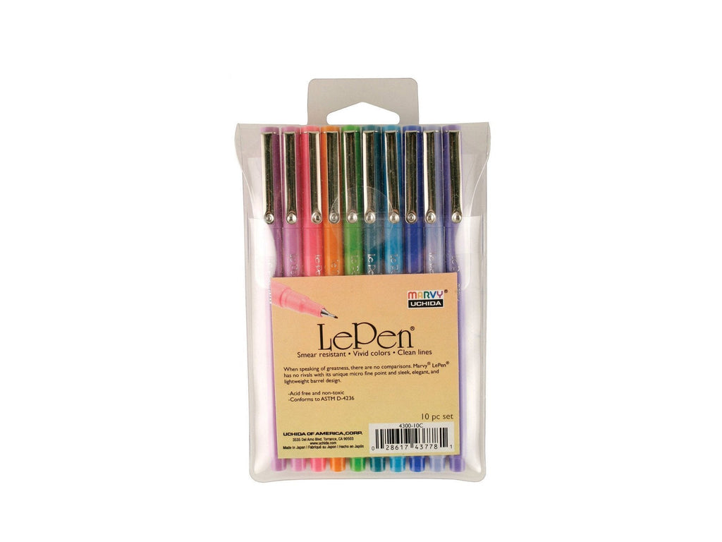  Le Pen 18 Color Pen Set (4300S-18pk) : Artists Drawing Sets :  Office Products