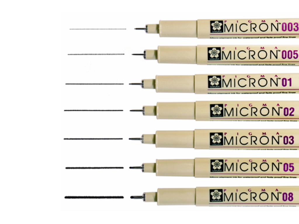 Pigma Micron 05 6-pen Set Assorted - Meininger Art Supply