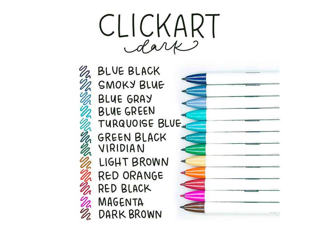 ClickArt Retractable Marker Pen  Marker pen, Pen and paper, Markers