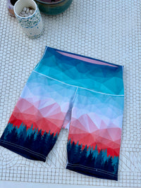 Treeline Trail Biker Yoga Shorts