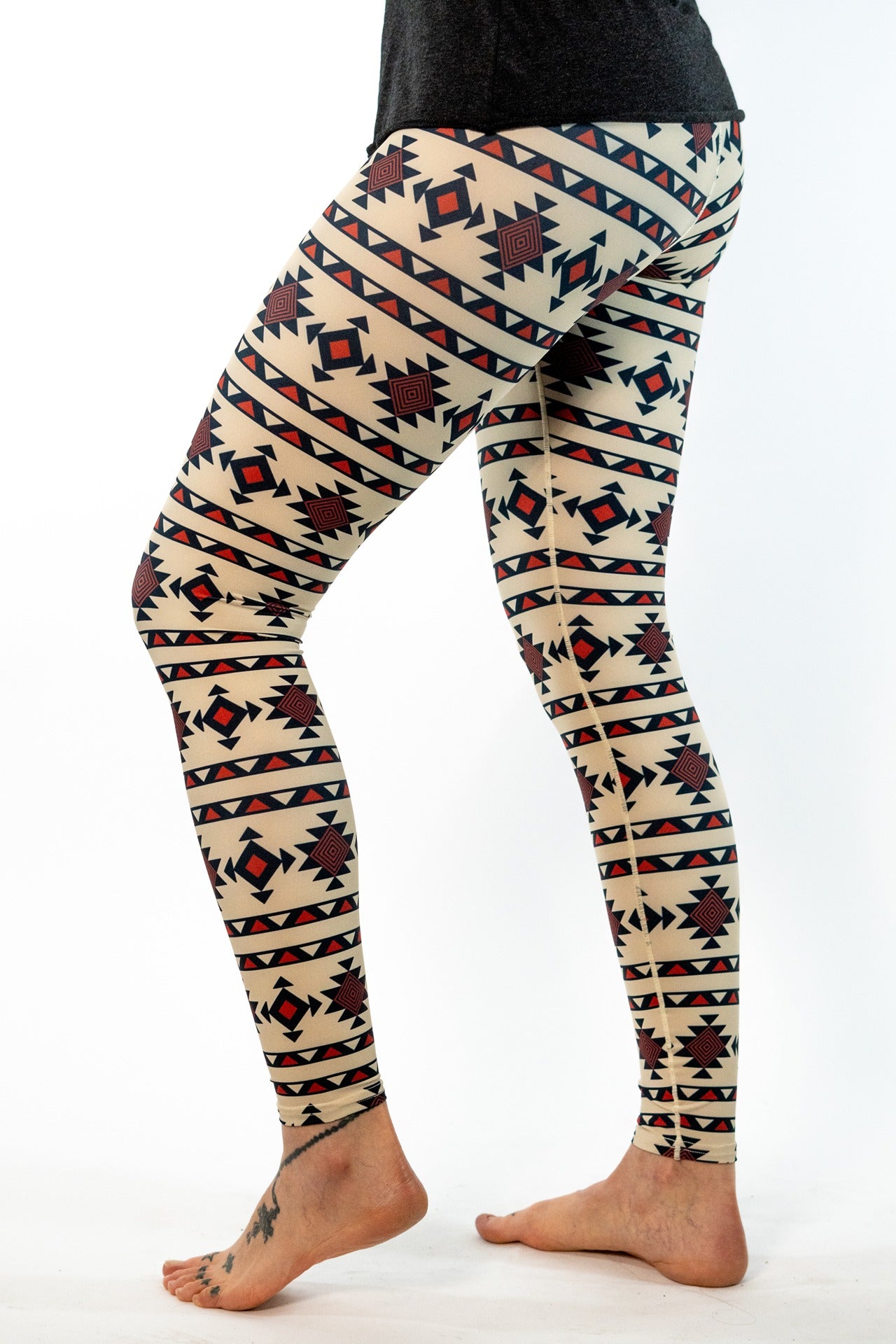 Colorado Threads Oatmeal Aztec Yoga Pants - Colorado Threads Clothing