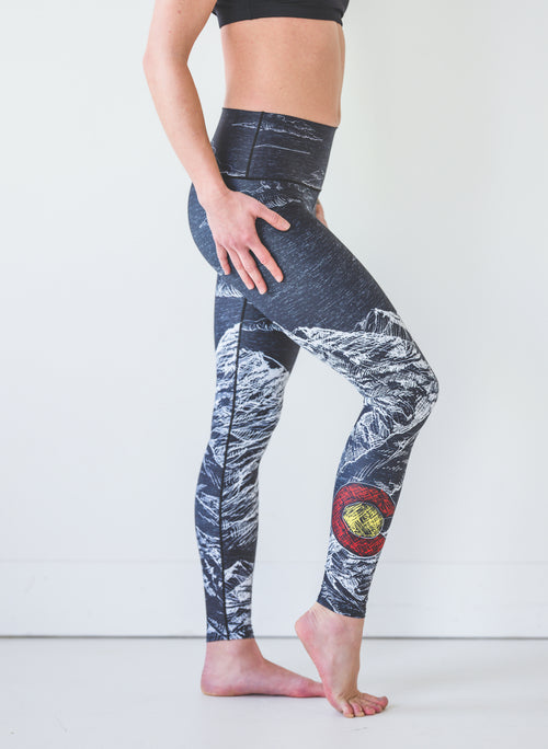 Colorado Threads Midnight Mountain Yoga Pants - Colorado Threads Clothing