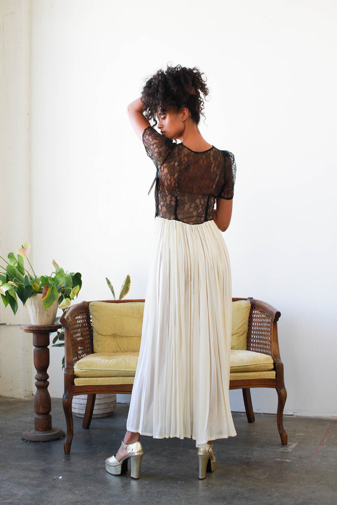 lace bodice chiffon skirt dress