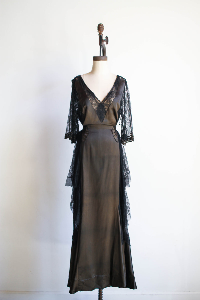 1930s Silk Lace Walking Gown – Blossom Vintage