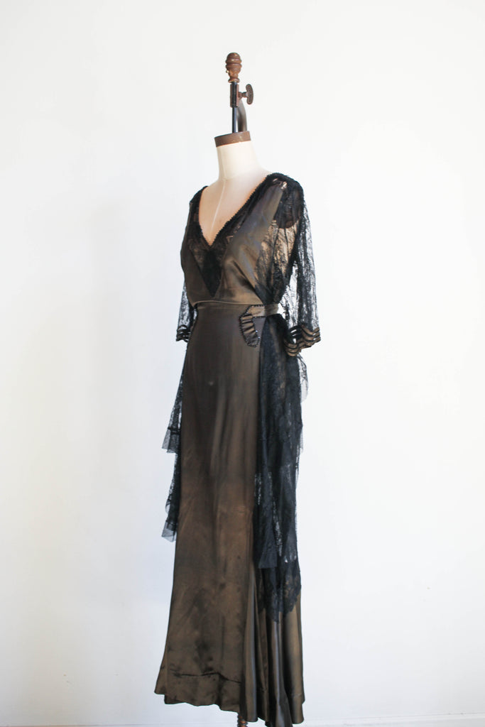 1930s Silk Lace Walking Gown – Blossom Vintage