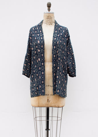 1960s Japanese Ikat Cotton Kimono