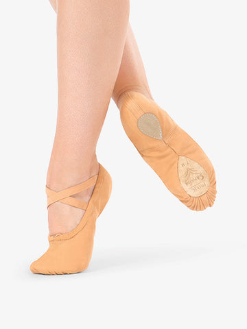 white split sole ballet shoes