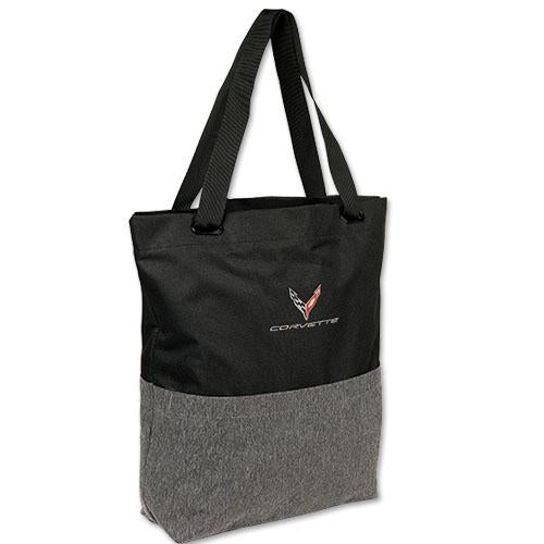 C8 Corvette Convertible Tote Bag - Black FREE Shipping |CorvetteGuys.com