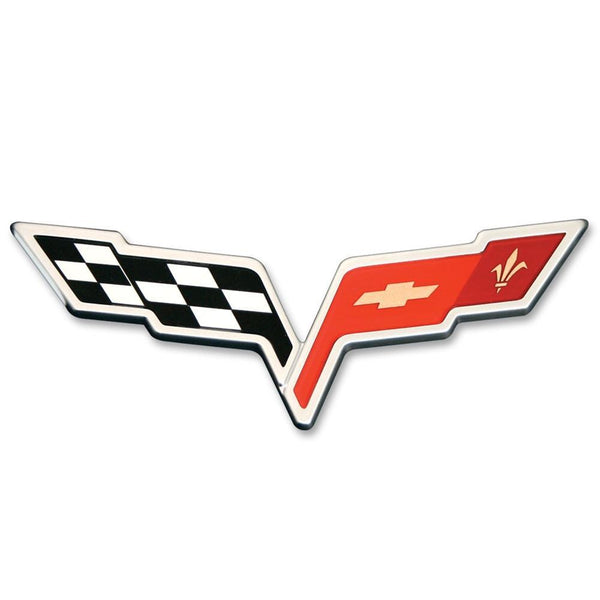 Corvette Emblem - Rear : C6 SILVER- FREE Shipping! | CorvetteGuys.com