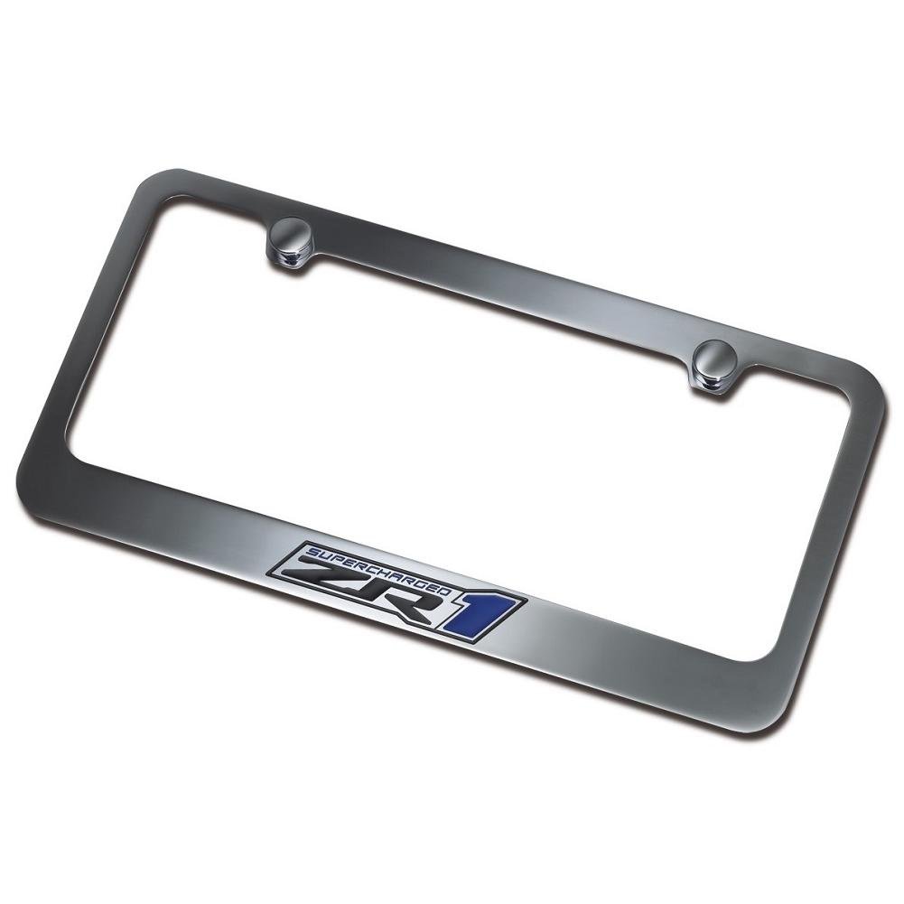 C6 Corvette Chrome License Plate Frame With Zr1 Logo Free Shipping