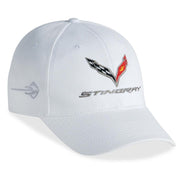 C7 Corvette Stingray - Chino Cap Embroidered : White,Hats