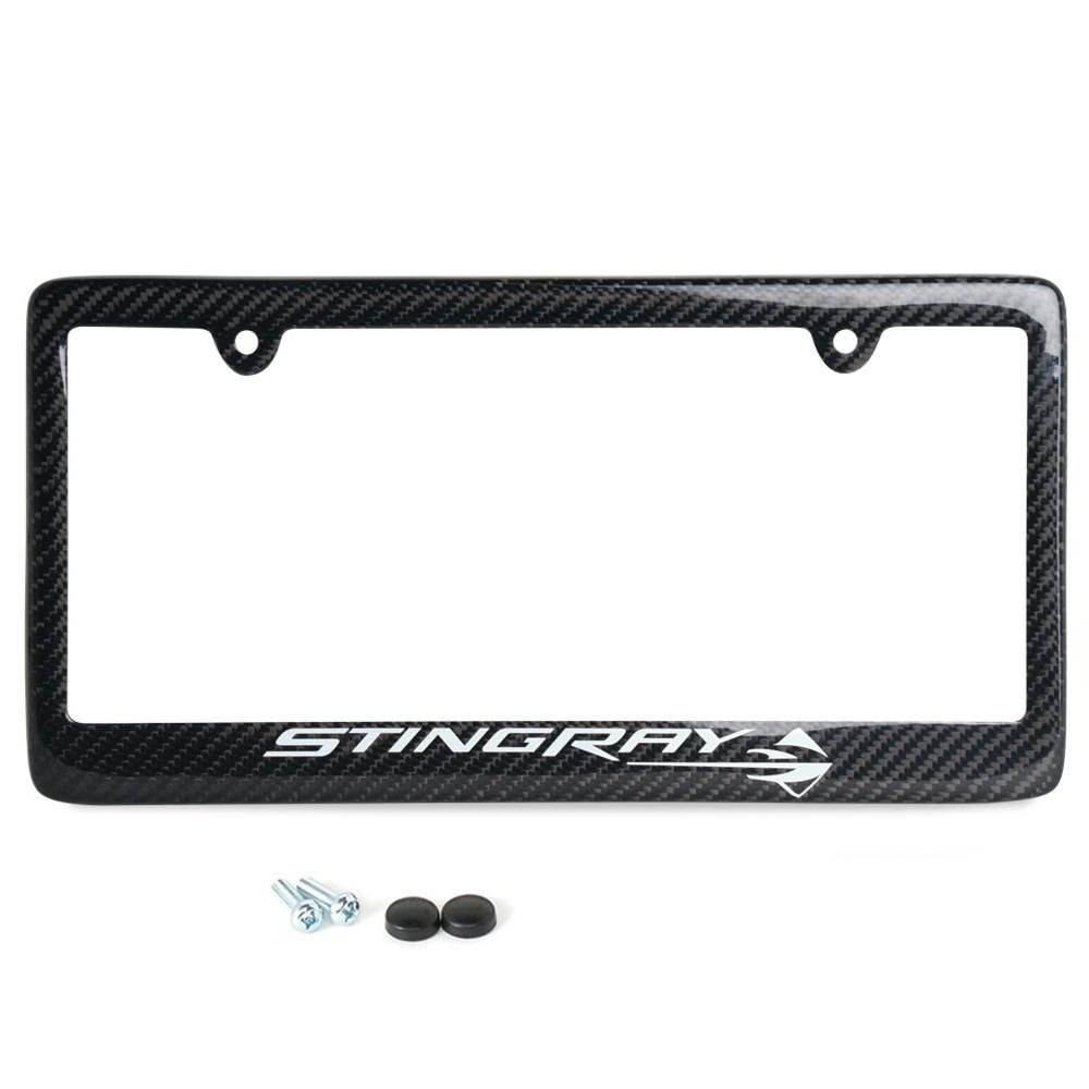 C7 Corvette Stingray License Plate Frame - Carbon Fiber - CorvetteGuys.com product image