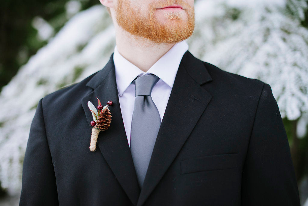 winter wedding suit and tie 