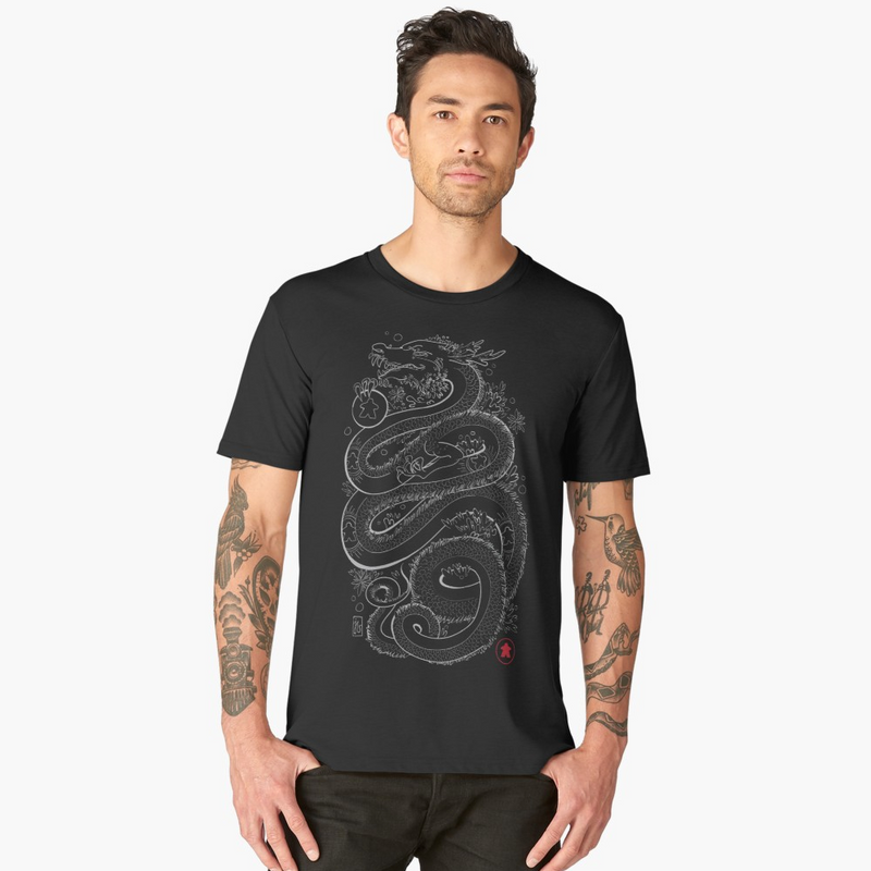 Dragon with the Meeple tattoo board games t-shirt - Meeple Shirts