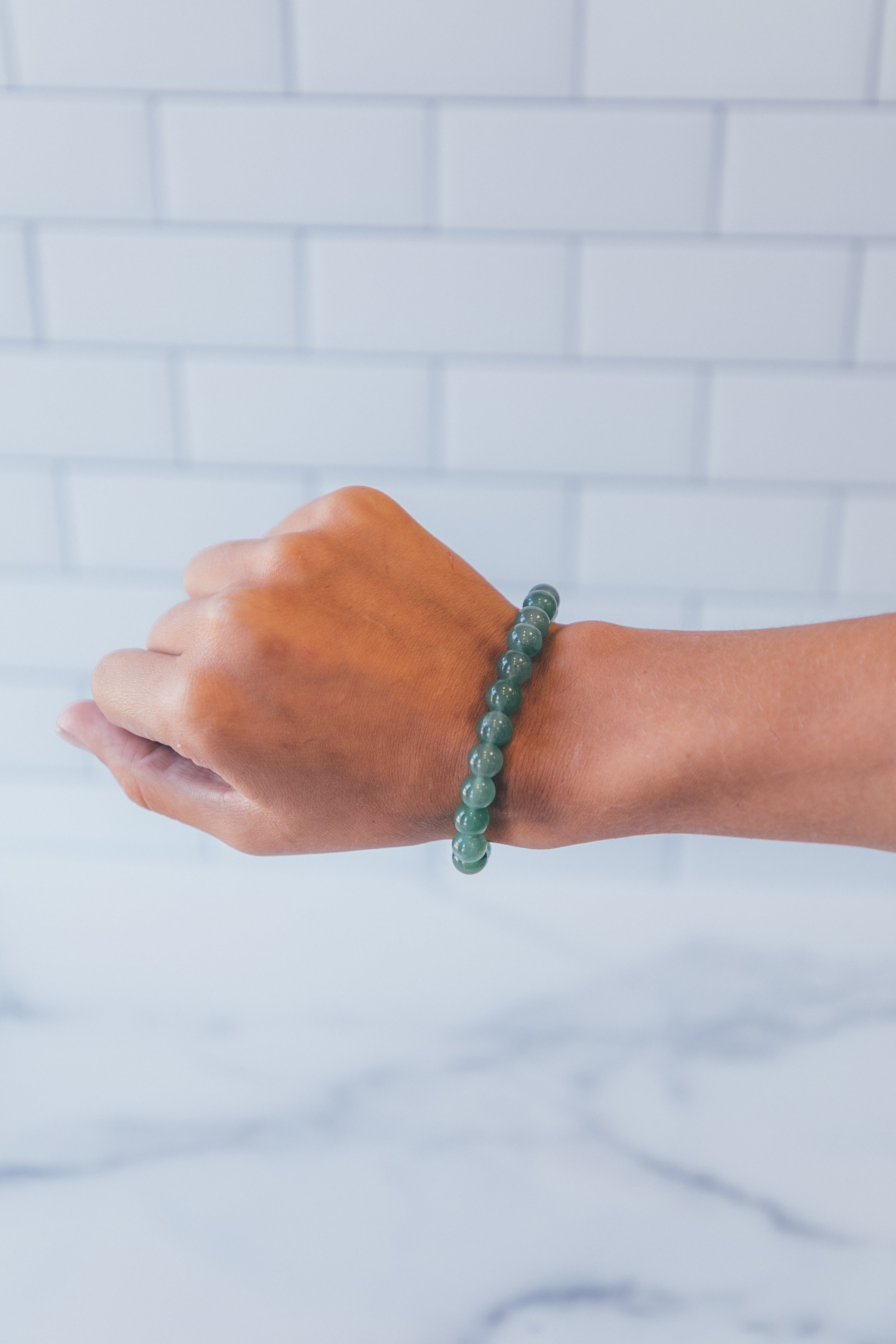 Natural Bead Bracelet - Green Aventurine