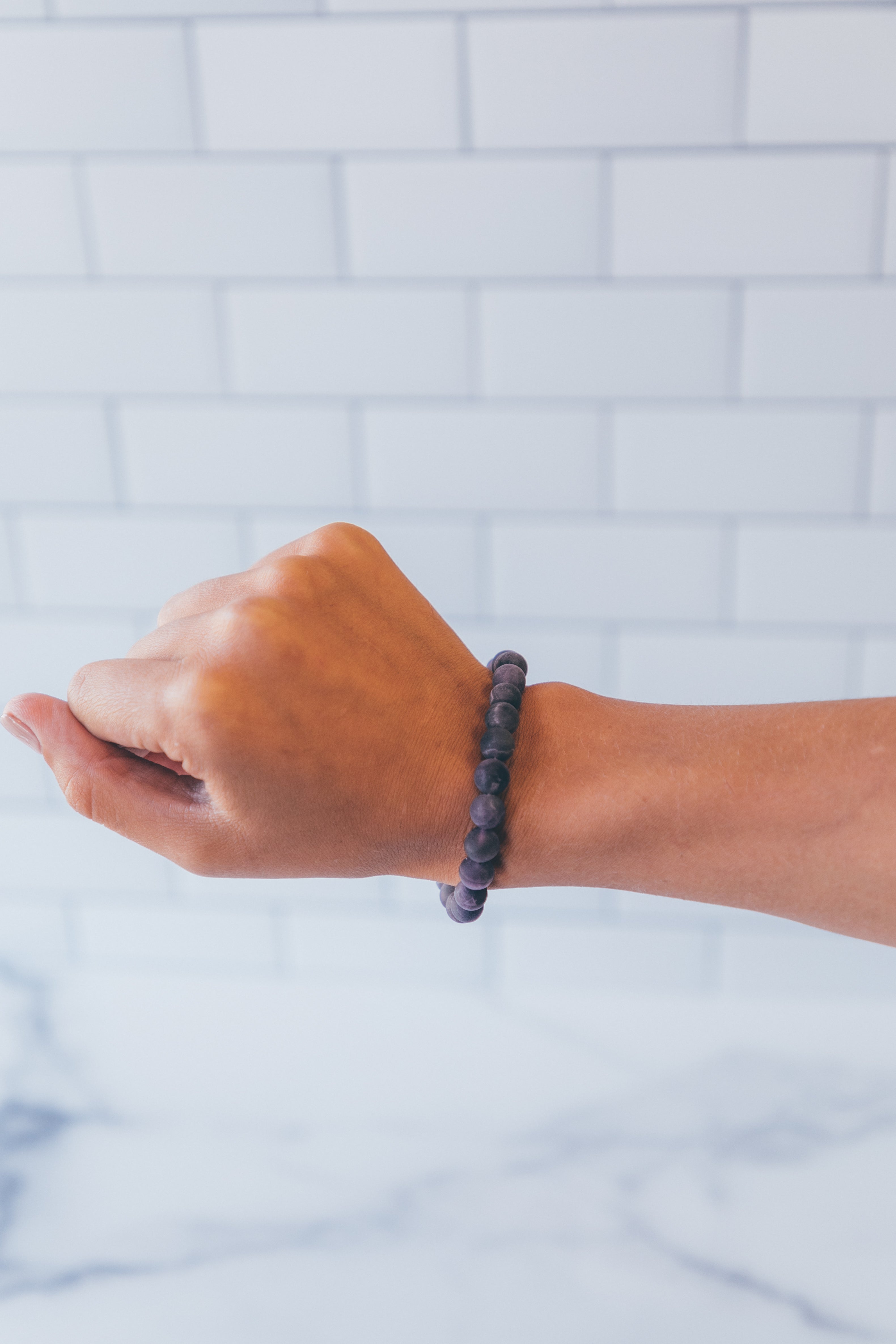 Natural Bead Bracelet - Amethyst