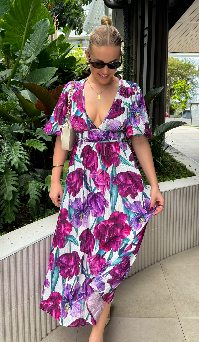 Samara Dress - Purple Floral (PREORDER)