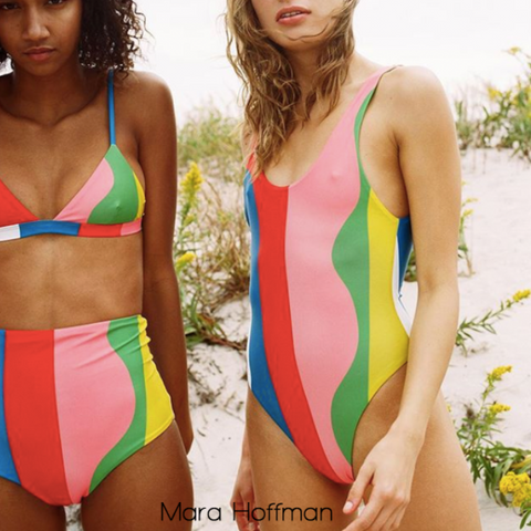 Mara Hoffman colorful high-waist bikini