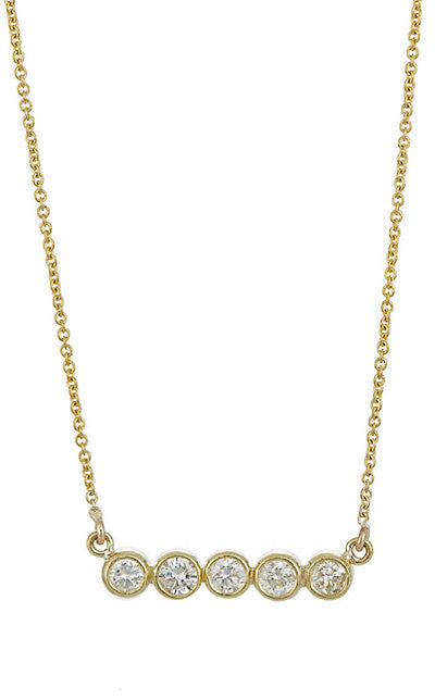 Analise Bezel Bar Necklace - Mas Femme