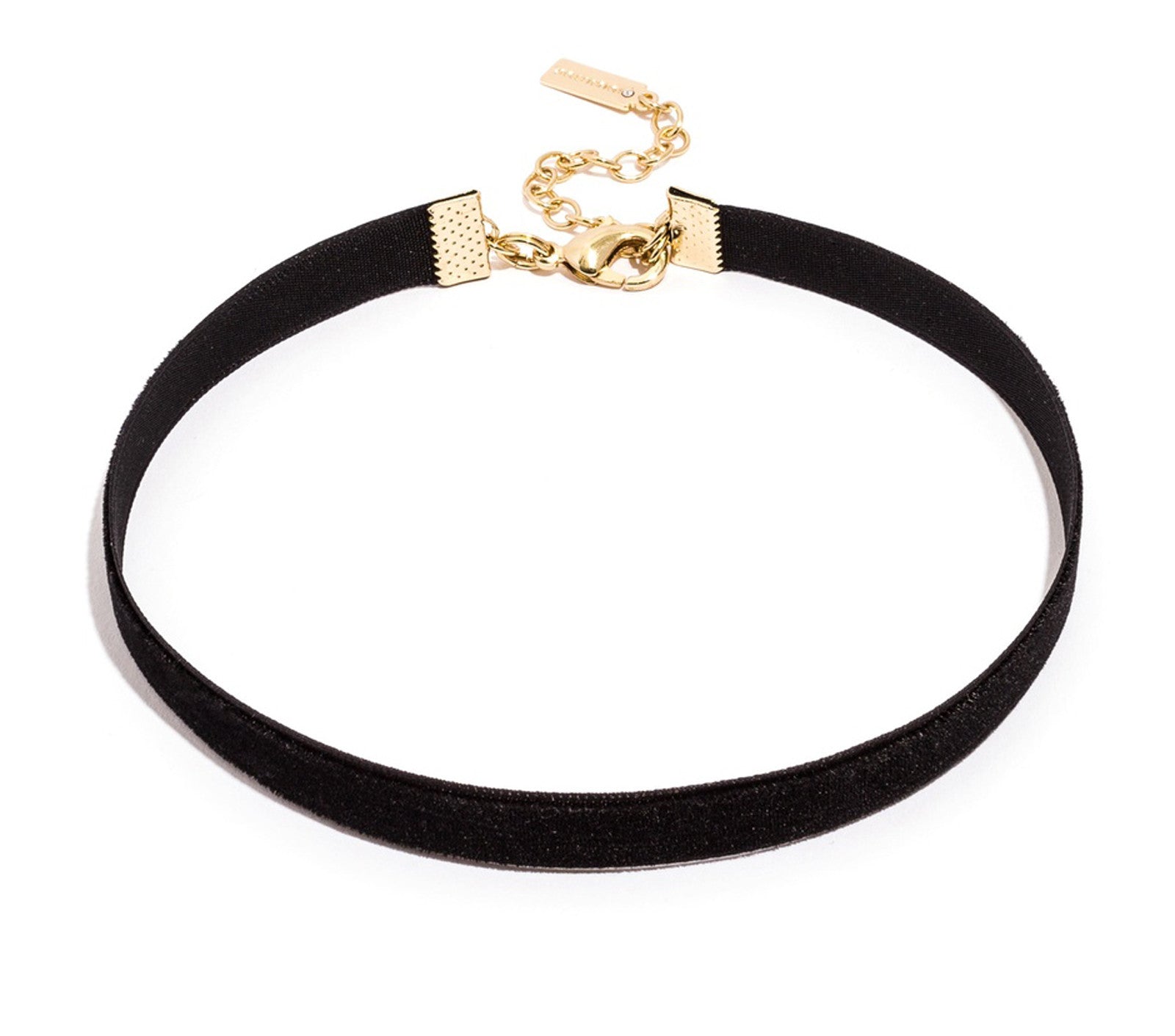 black fabric choker