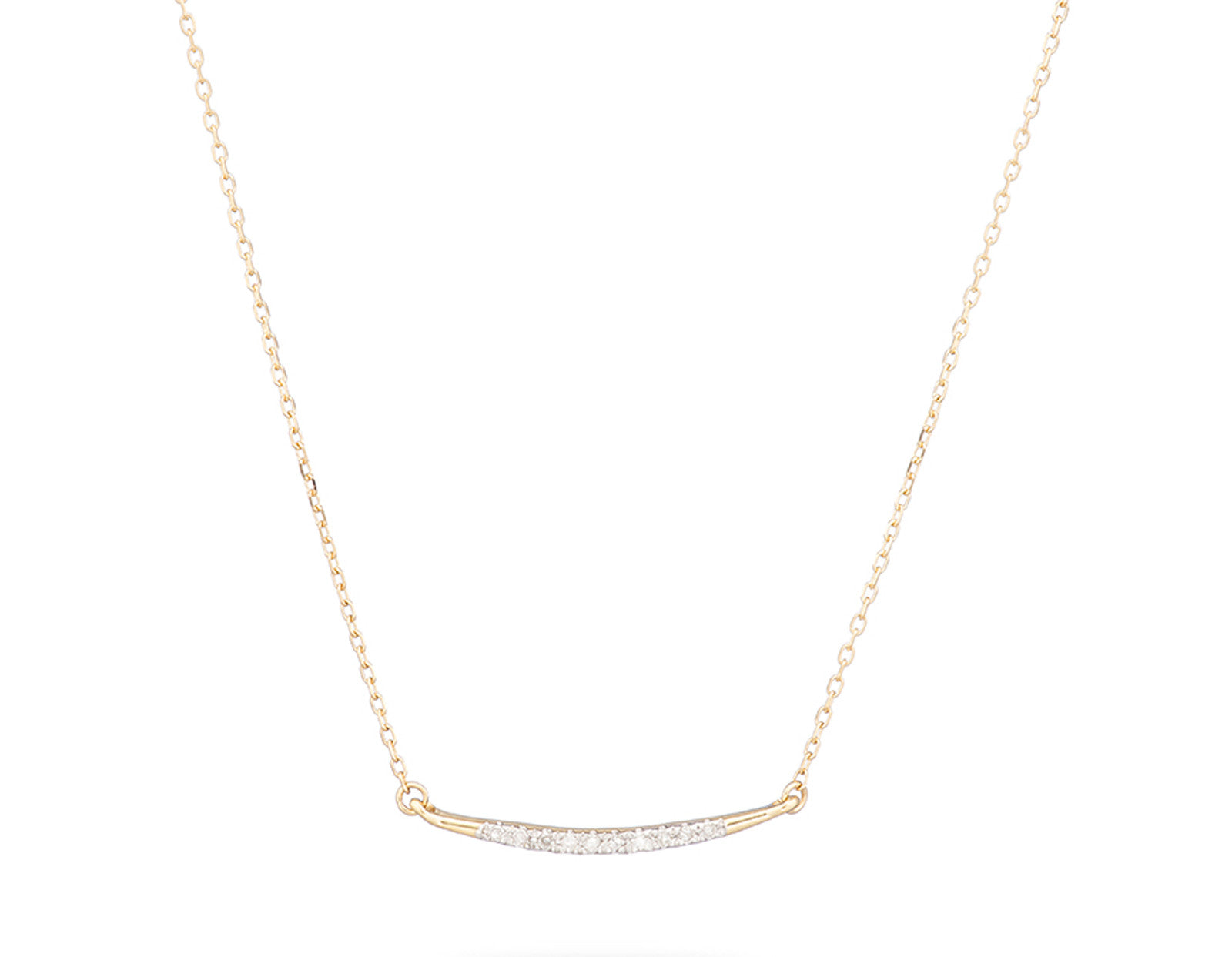 Evangeline Curved Bar Necklace - Mas Femme