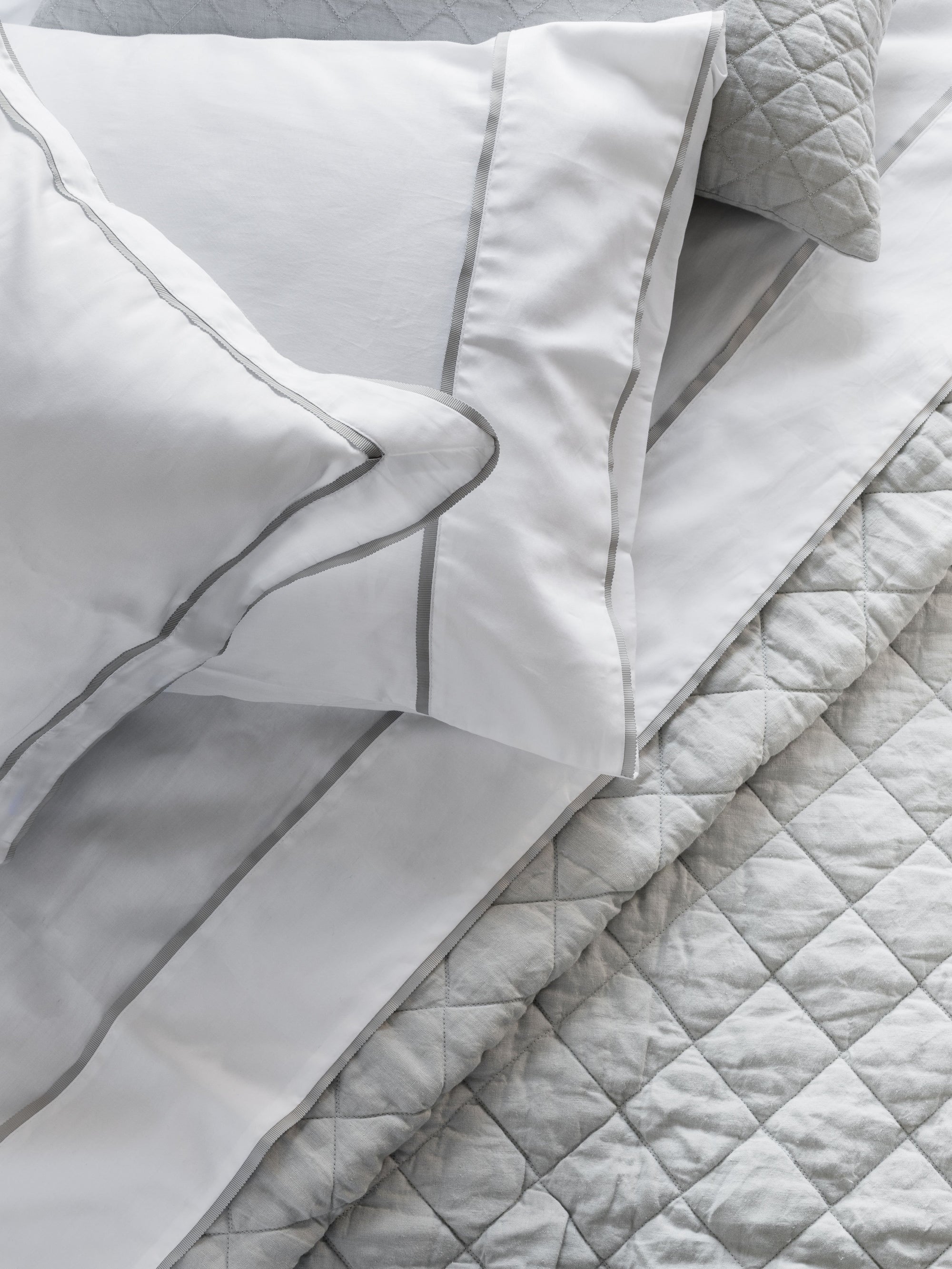 Grosgrain Duvet Cover Set Silver Buy Luxury Bed Linen