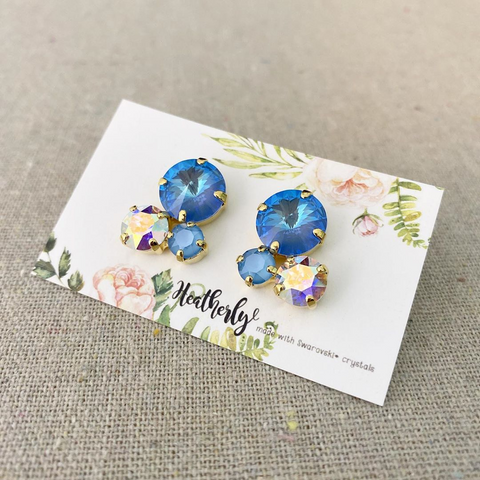 Earrings on jewelry card