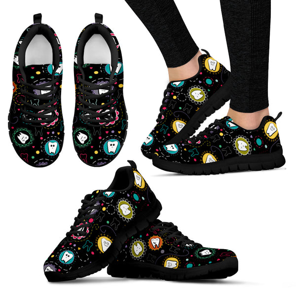 Colorful Teeth Sneakers - Women Size (Express) - DecalCustom