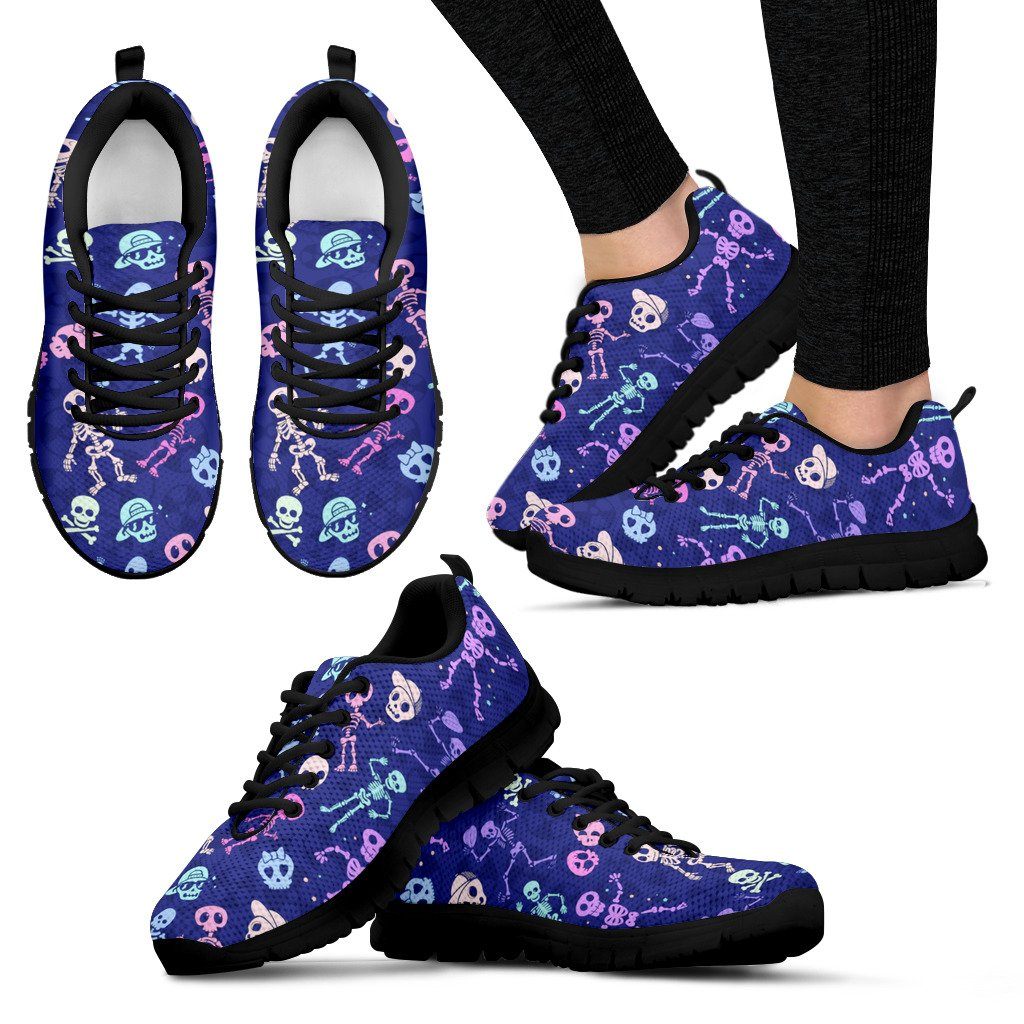 Colorful Rad Skulls Sneakers - Women's Size - DecalCustom