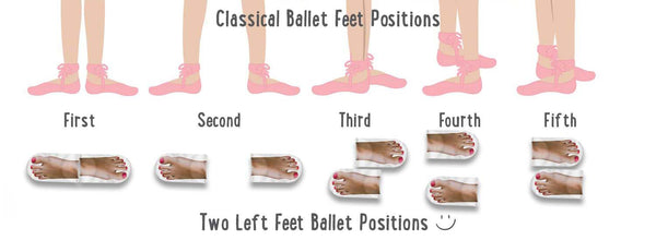 Classical ballet positions verses two left feet verses.