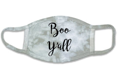 This is an image of the Boo Y'all Halloween 2020 Tie Dyed Cotton Face Mask.