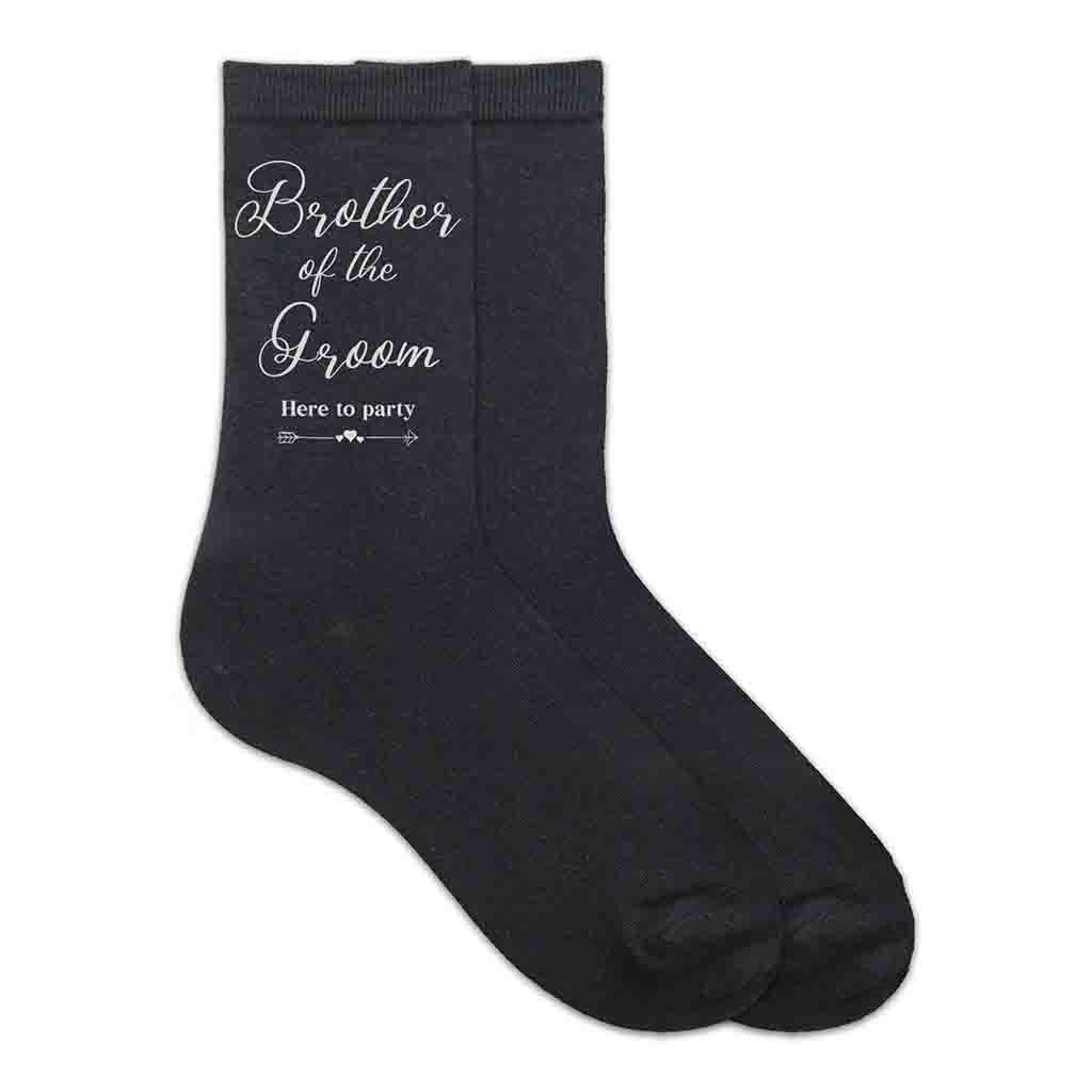 Wedding Party Socks with Fun Sayings for the Brother of the Groom ...