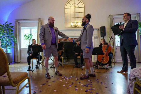 gay-couple-getting-married-wearing-gray-short-suits