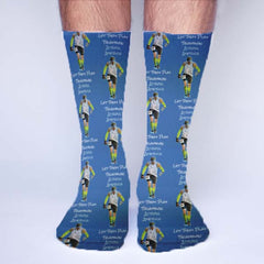 This is an image of Triathlon Across America full print socks.