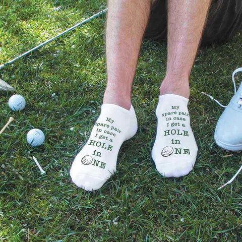 Lucky golf socks - in case I get a hole in one