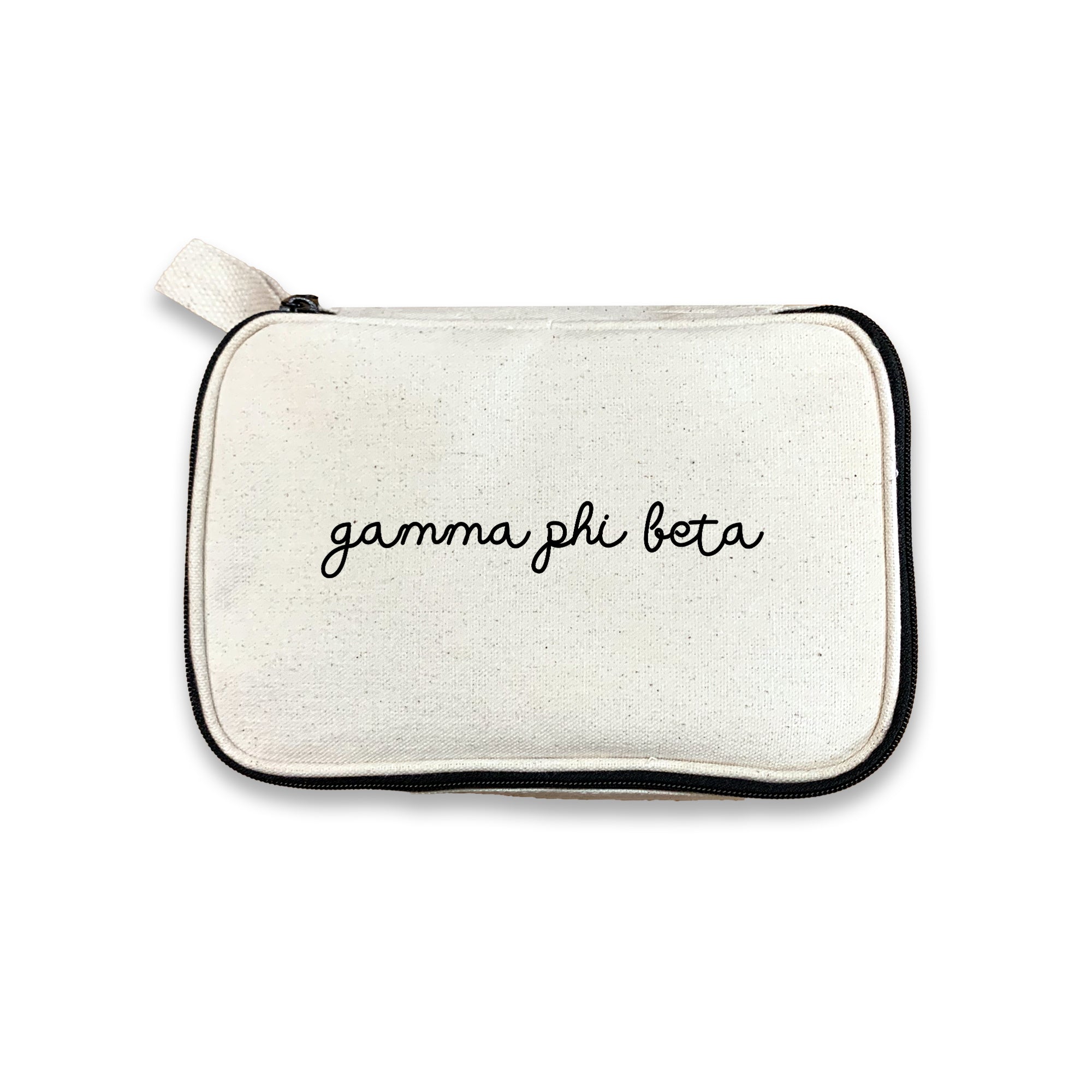Gamma Phi Beta Sorority Script Name Cosmetic Make Up Bag
