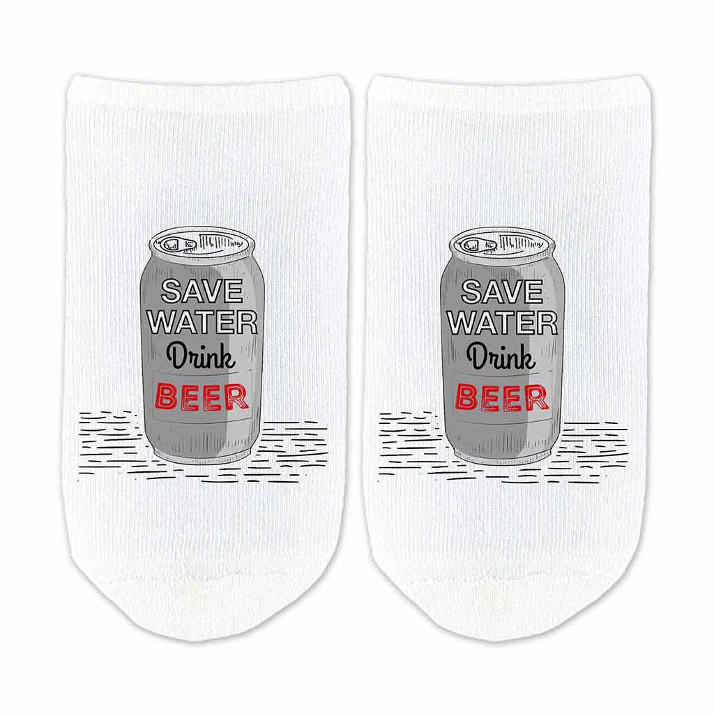 Save Water Drink Beer Funny Socks for the Beer Lover | sockprints ...